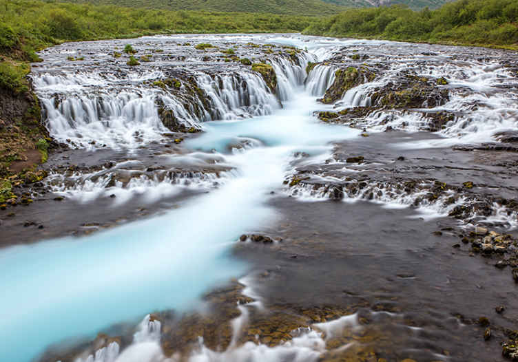 Bright blue  Waterfall Wall Mural - TenStickers
