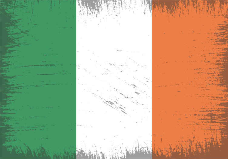 Vintage Irish Flag city wall mural - TenStickers