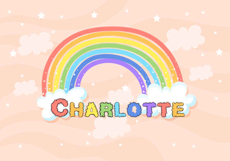 Children wall mural customized rainbow design - TenStickers