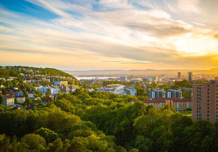 Oslo bygninger fototapet - TenStickers