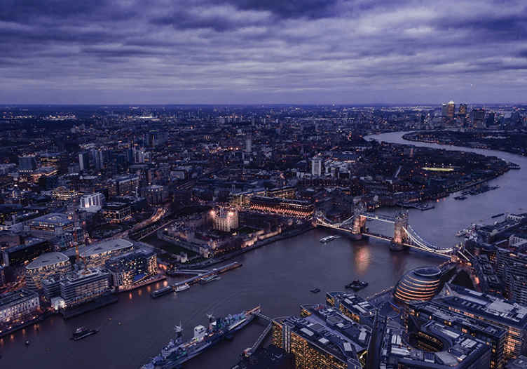 Fototapete london stadtansicht nacht - TenStickers