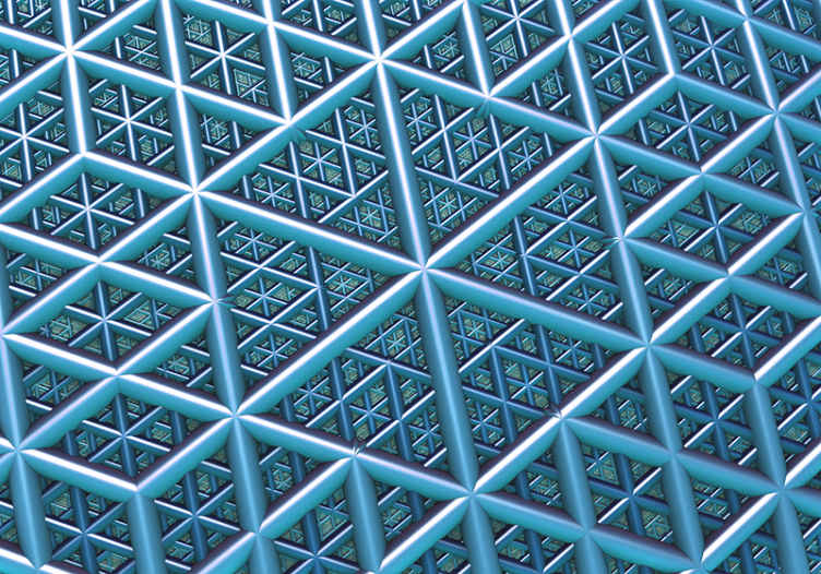 Geometrijski 3d zidni zid sa trokutima 3d - TenStickers