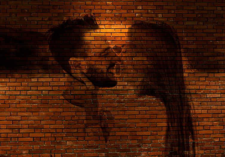 Brick textured photo customizable 3D Wall Mural - TenStickers