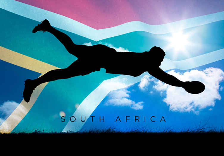 South Africa Rugby silhouette Teenage Murals - TenStickers