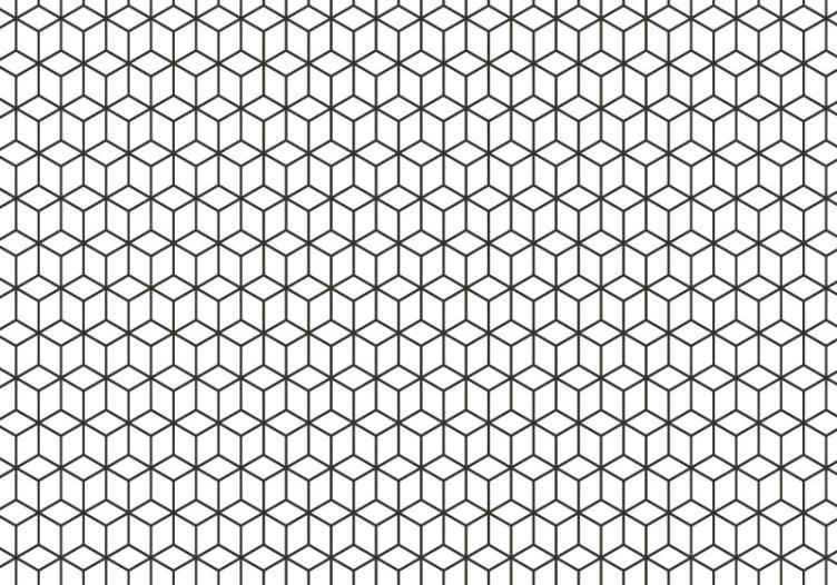 Tapisserie murale textures et motifs motif cube géométrique - TenStickers