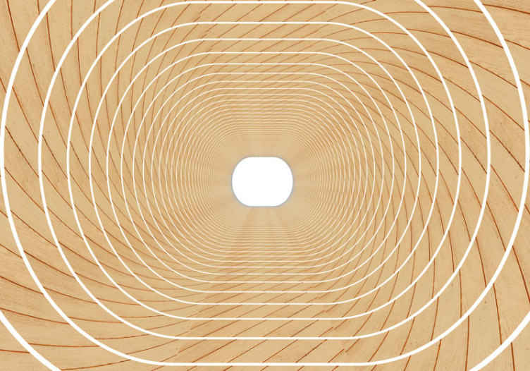 Texture wall mural spiral wood design - TenStickers