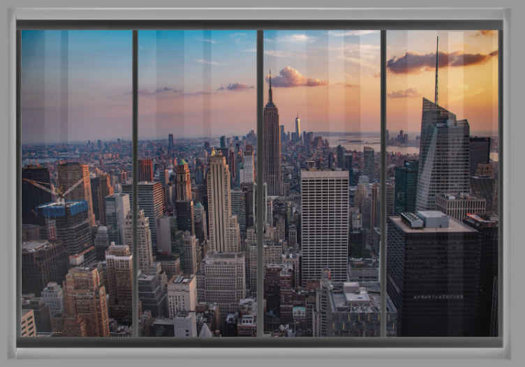 纽约窗外景色纽约墙壁画 Tenstickers