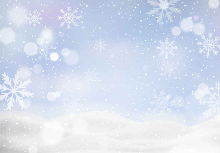 Snowflakes Christmas wall mural - TenStickers
