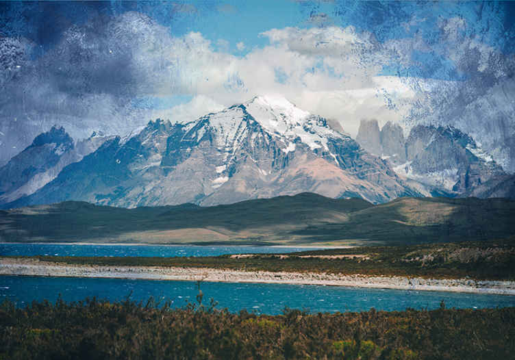 Mural de montañas picos nevados majestuosos - TenVinilo