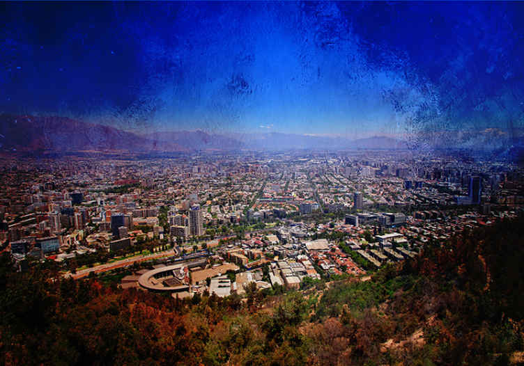 Fotomural de montañas Santiago de chile andes vistas - TenVinilo