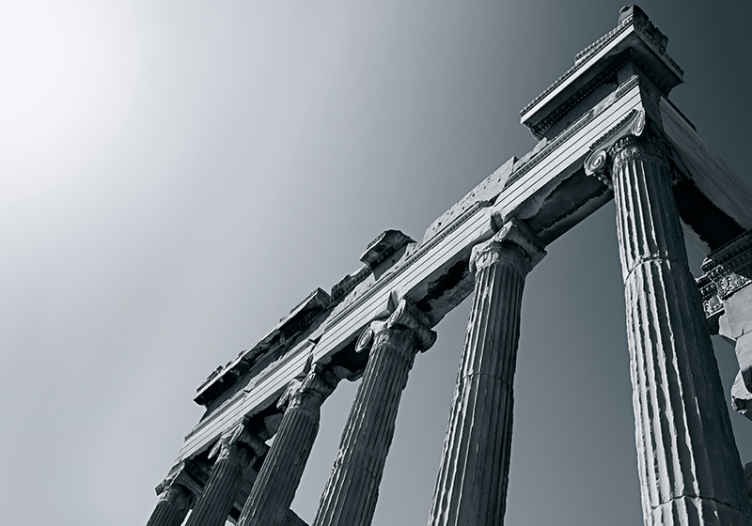 τοιχογραφία τέχνης αρχαίας ελληνικής αρχιτεκτονικής - TenStickers