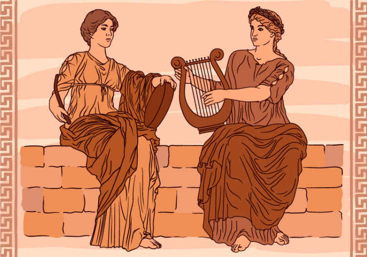 ελληνική κεραμική τοιχογραφία vintage τοίχο - TenStickers