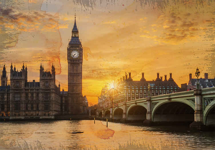 Sunrise in London Wall Mural - TenStickers