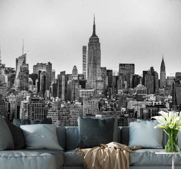 Cityscape New York Skyline Full Wall Mural Photo Wallpaper Print Home 3D Decal 