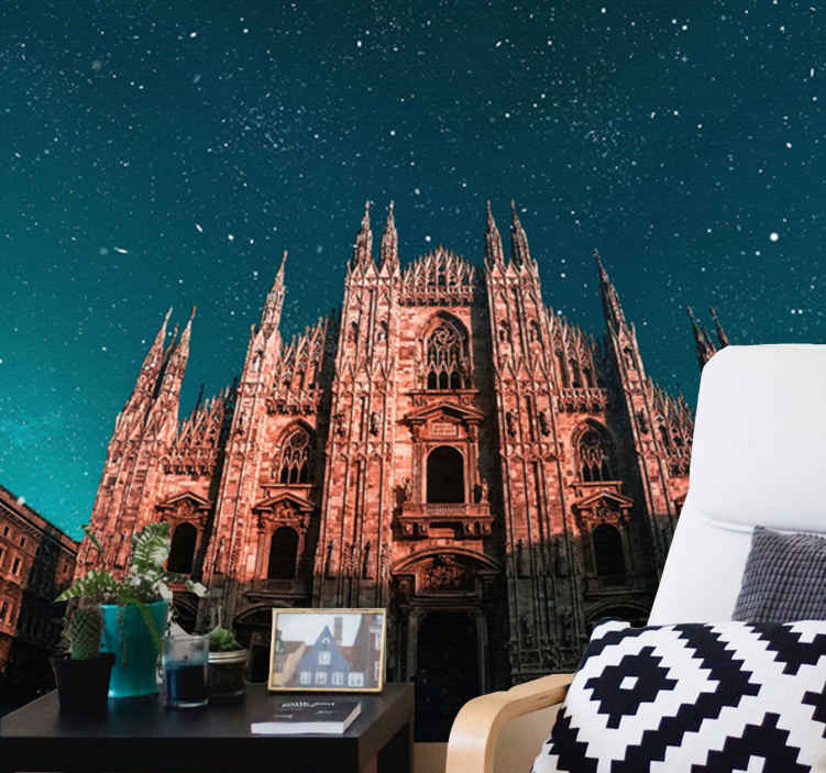 Murales per camera Bruno cattedrale milano