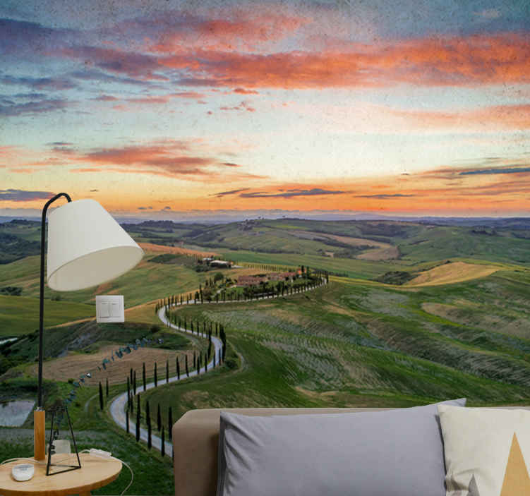 Murales per camera Villaggio sotto il cielo sereno