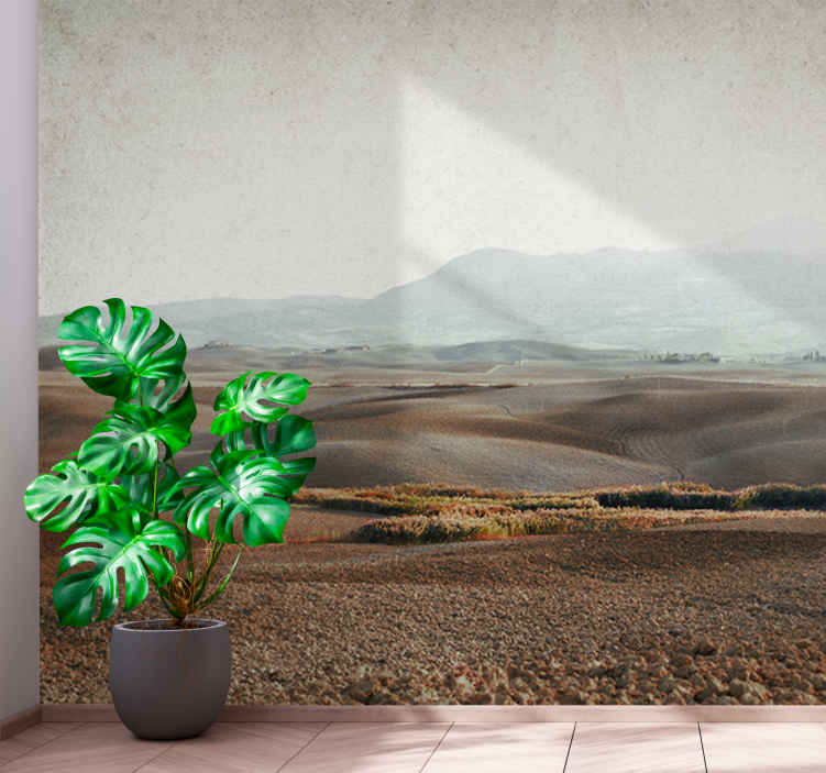 Murales per camera Paesaggio fotografico in scala di grigi