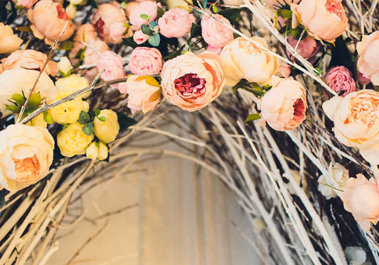 Floral Blossom Arrangement flower wall mural - TenStickers