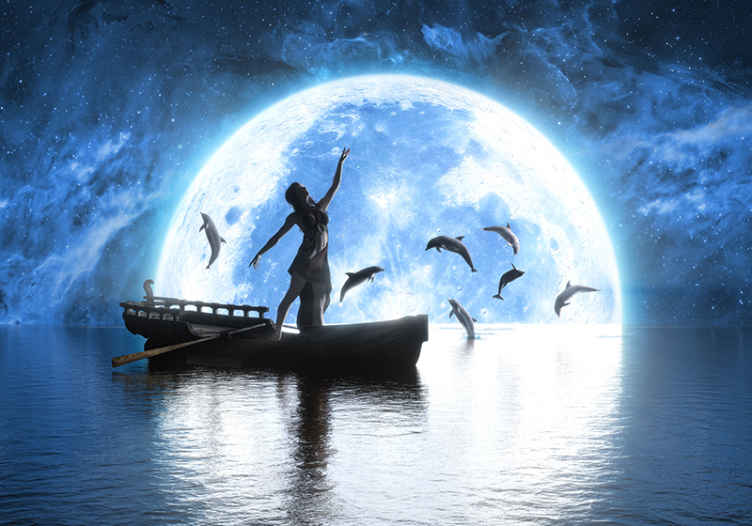 Dancer Under Moonlight fantasy wall mural - TenStickers