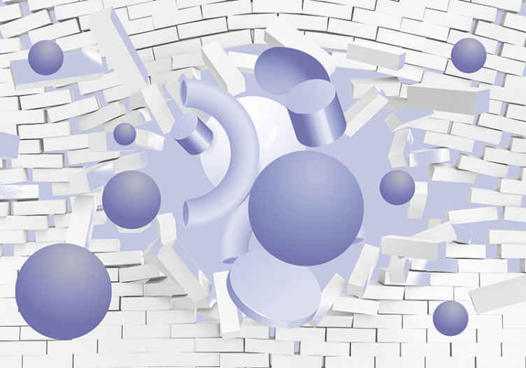 Papel efectos visuales globos rompiendo pared - TenVinilo