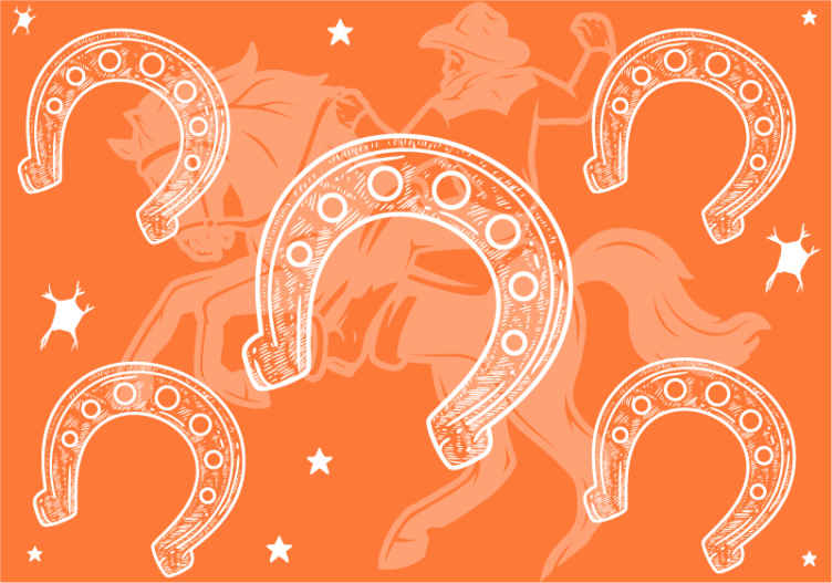 Horseshoe vintage photo wallpaper - TenStickers