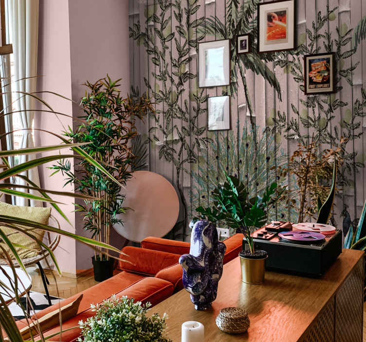 Bamboo Chinoiserie  zen mural - TenStickers