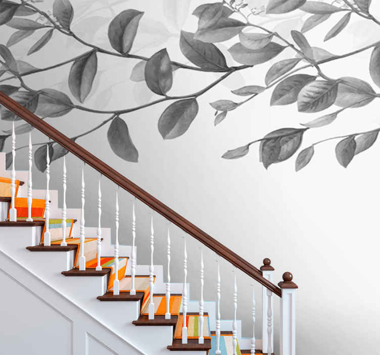Tapisserie arbre motif de feuilles élégantes - TenStickers