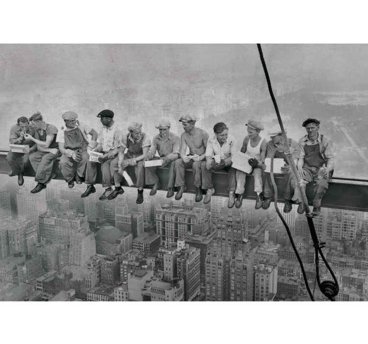 Workers on Beam people wall mural - TenStickers