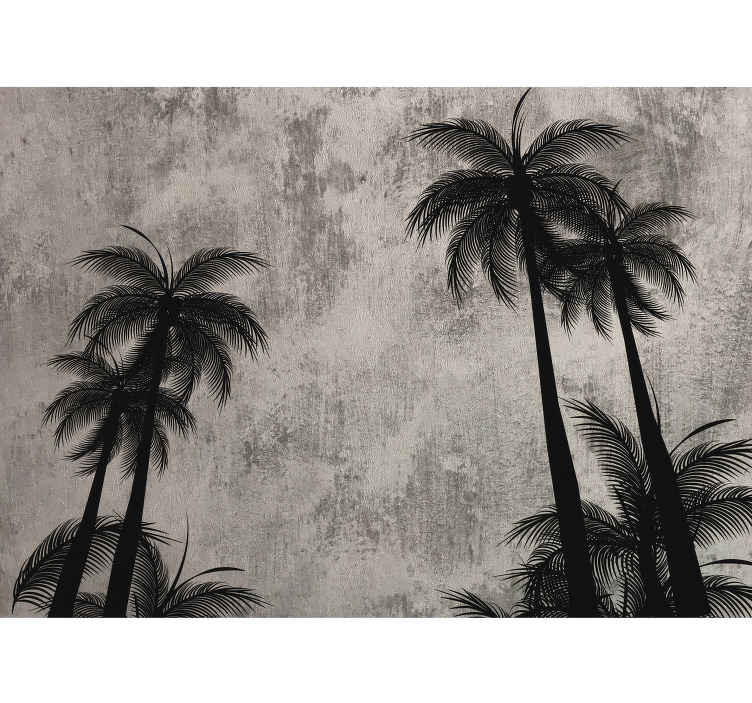 Mural de árboles silueta de palmeras - TenVinilo