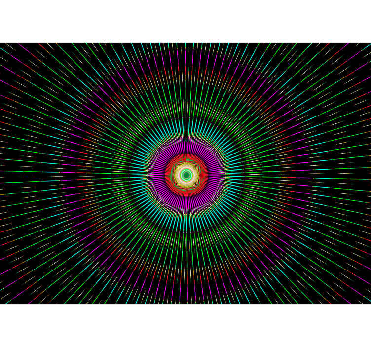 Abstract wall mural radiant spiral design - TenStickers