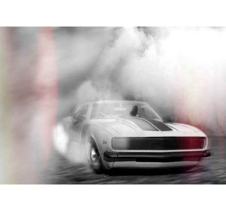 Drift klasických aut Fototapeta vozidel - TenStickers