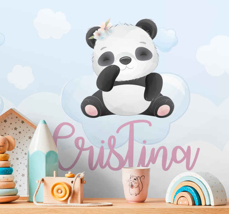 Panda Estilizada. Adesivo De Panda Fofo De Desenho Animado. ícone