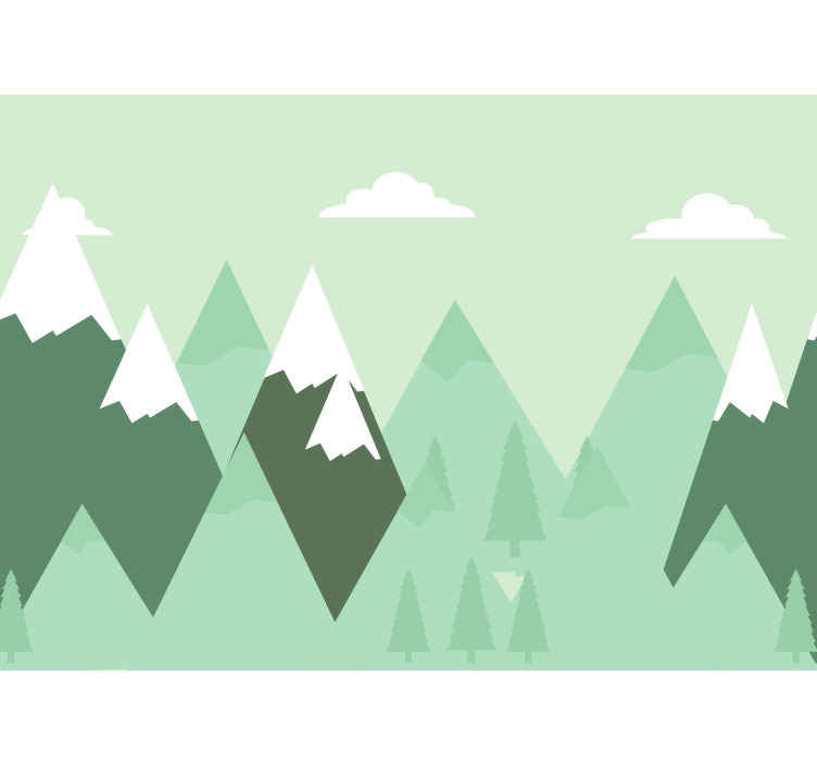 山 壁画 山の景色ビュー - TENSTICKERS