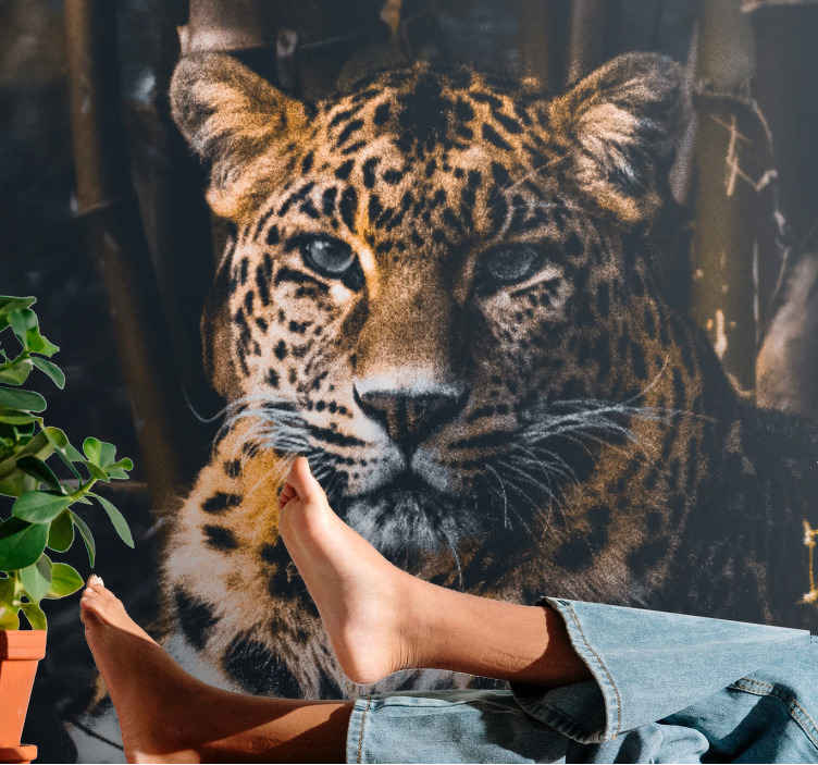 Fantastisk dyreliv leopard afrika fototapet - TenStickers
