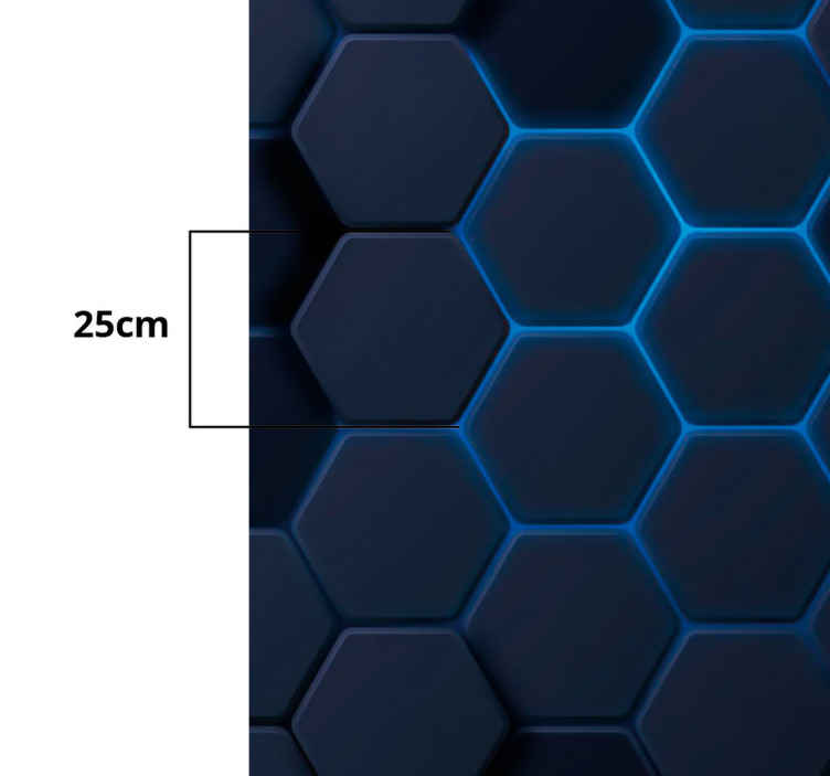 Tmavý šestihranný vzor 3d fototapeta - TenStickers
