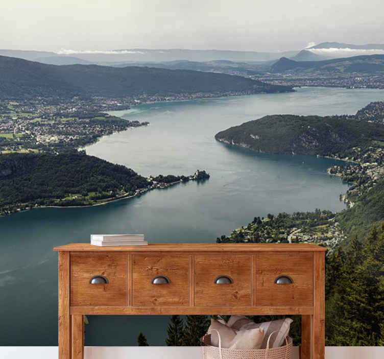 Fotomurale paesaggi Montagne con lago e foresta