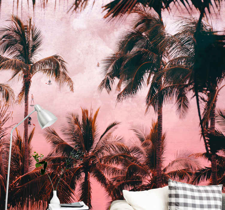 Palm trees during daytime landscape tree wall mural TenStickers