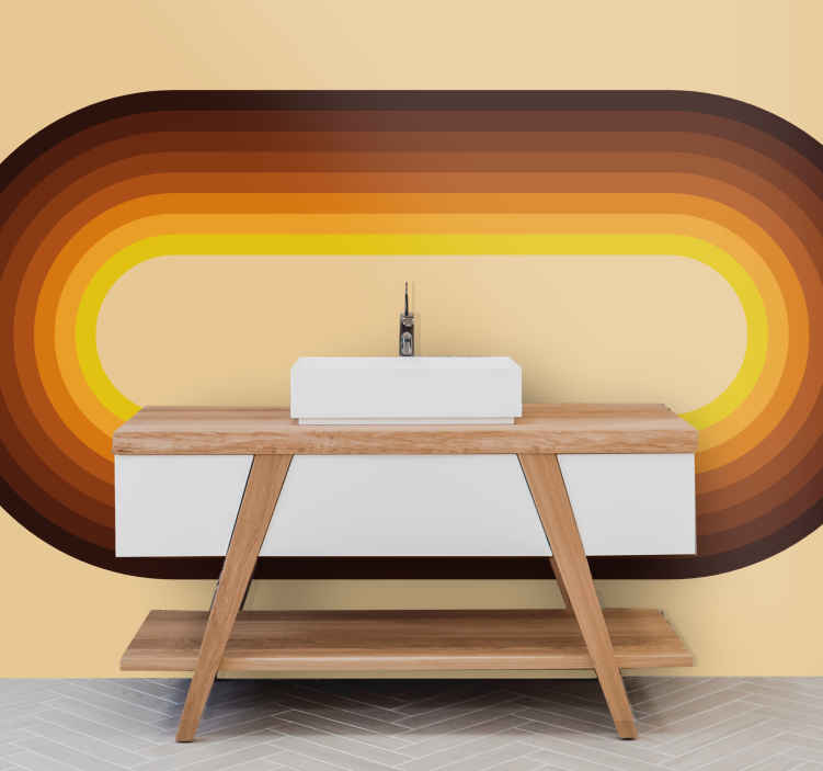 Parati per salone Enorme ovale a strisce colorate