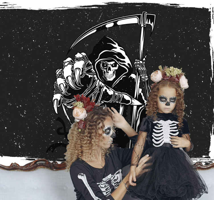 Halloween-valokuvatapetti kalmankävelijäkuvaus - Tenstickers