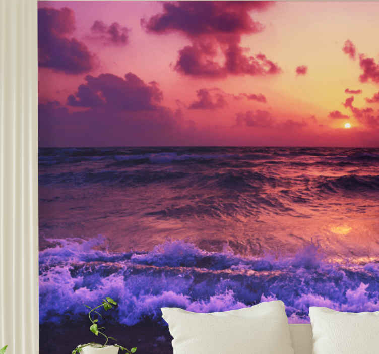Colourful beach aesthetic colours wall mural - TenStickers