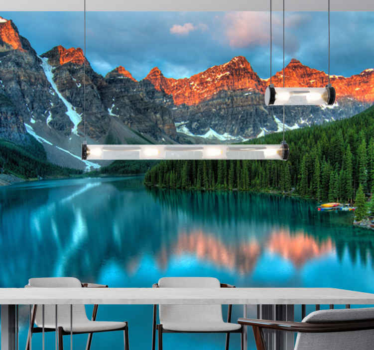 Tapisserie murale paysage Échos des grandes montagnes - TenStickers