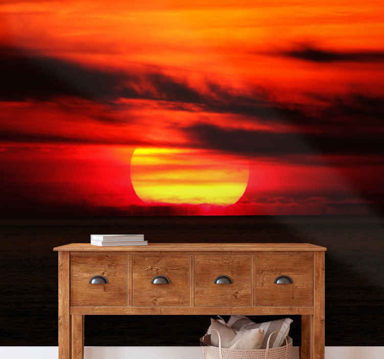 Fototapete himmel strahlender sonnenuntergang - TenStickers