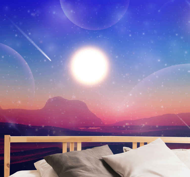 Cosmic deserted wall murals for teenage bedrooms TenStickers
