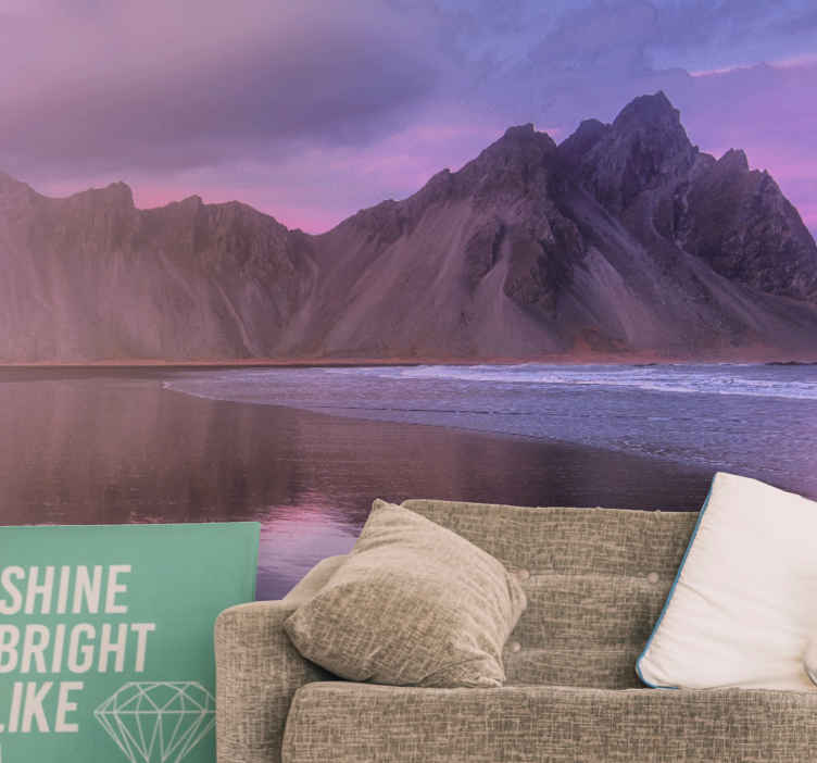 Tapisserie paysage vue majestueuse sur les montagnes - TenStickers