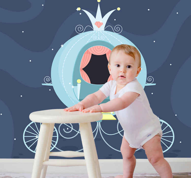 Fairy Tale Carriage childrens wall mural - TenStickers