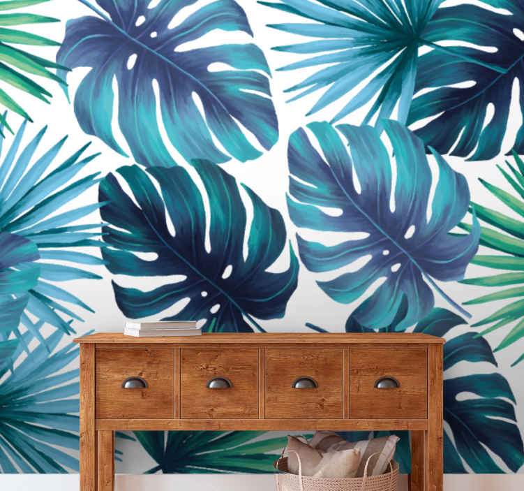 Fotomurais de paisagens Folhas tropicais estilo califórnia - TenStickers