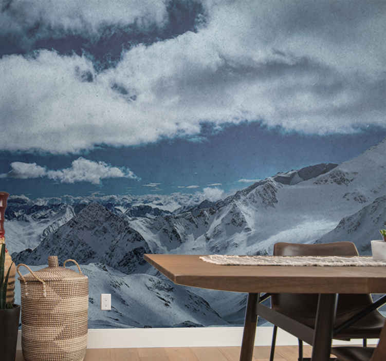 Wall mural mountain snow-capped peaks - TenStickers