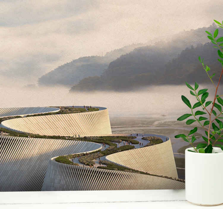 Fotomurale paesaggi Edificio a forma astratta