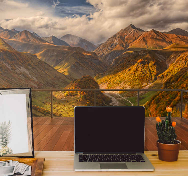 Fotomurale paesaggi Balcone vista montagne