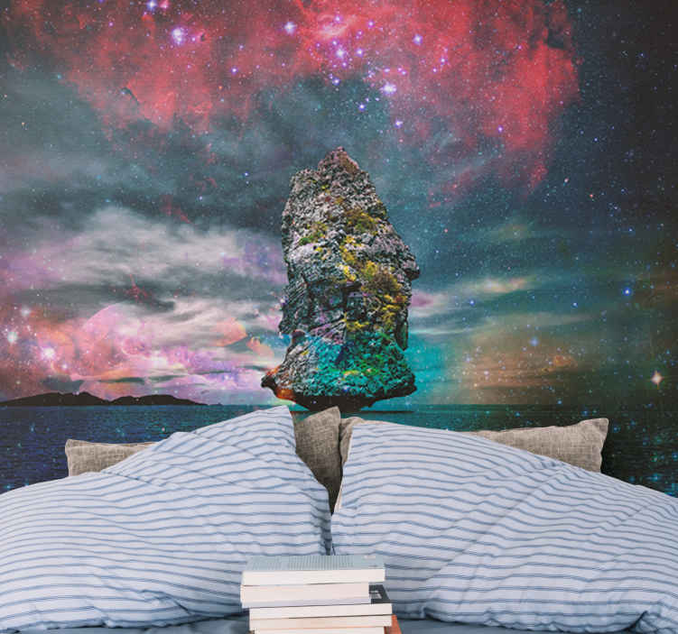 Space mural celestial rock formation - TenStickers